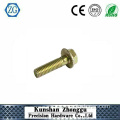 M8 Nuts Bolts Hex Flange Bolt Yellow Trivalent Zinc Bolts